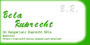 bela ruprecht business card