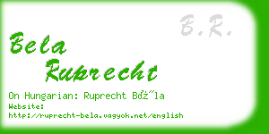 bela ruprecht business card